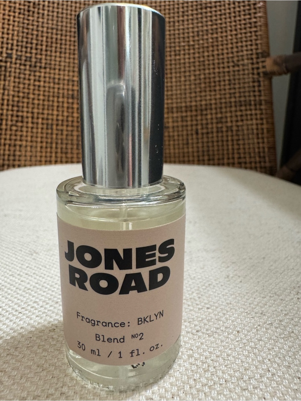 Jones Road BKLYN fragrance spray Blend #2 — Original cream label and silver cap